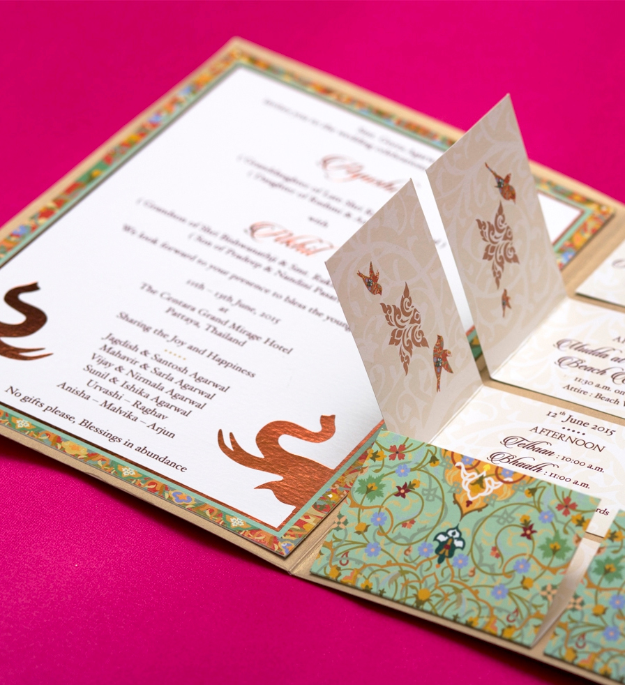 Custom wedding invitation card design and print